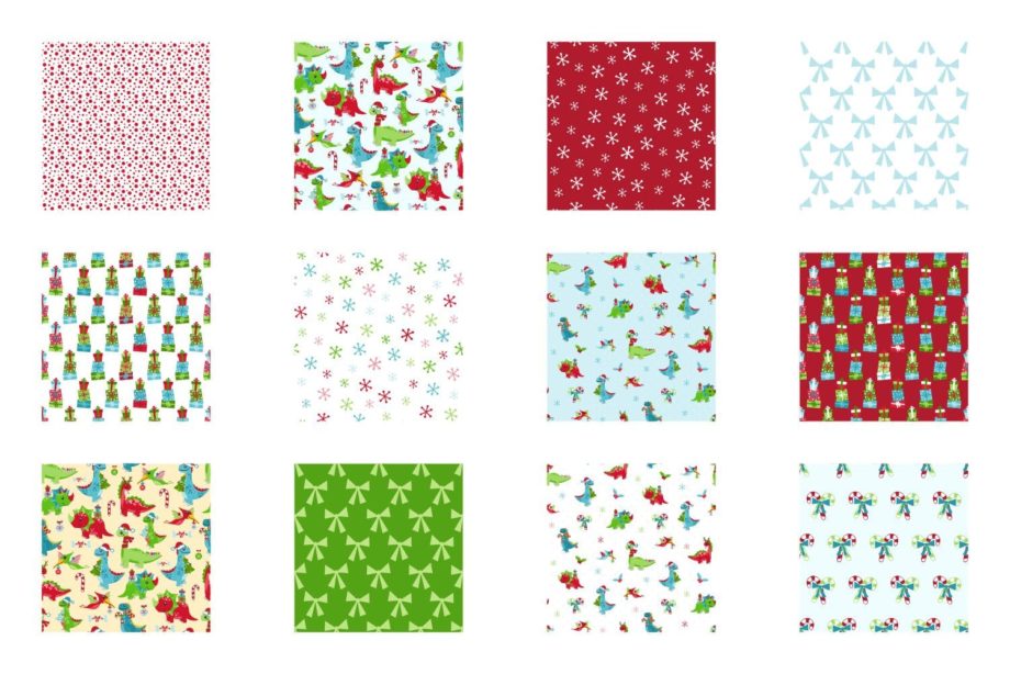 Dino Christmas Patterns