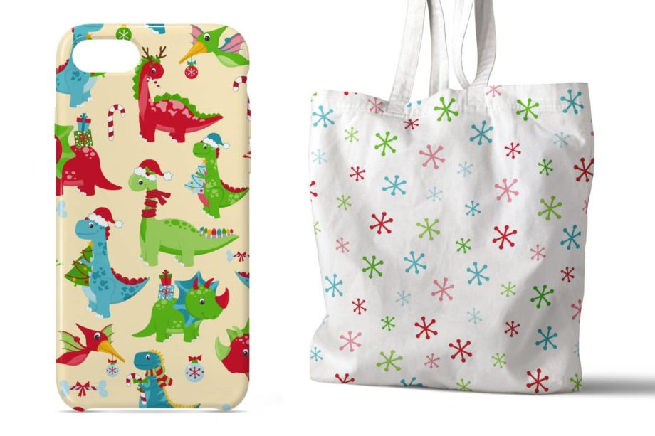 Dino Christmas Patterns