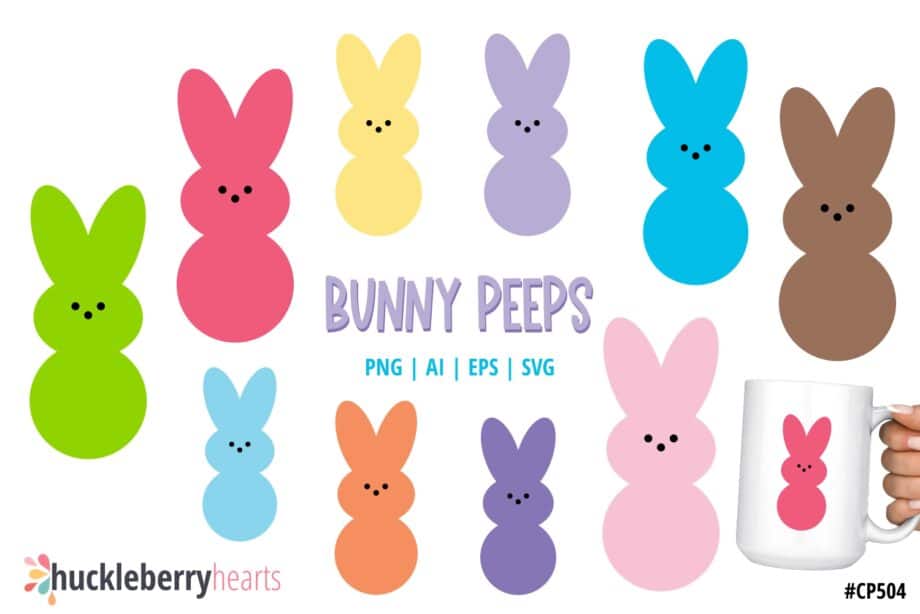 Easter Bunny Peeps Clipart