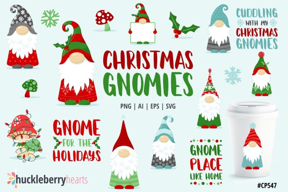 Christmas Gnomes Clipart