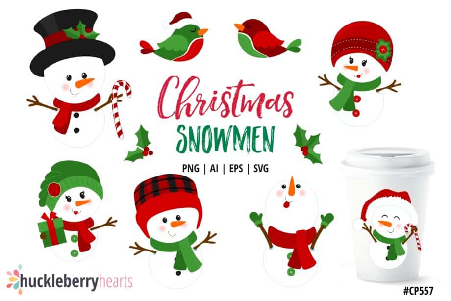 Christmas Snowmen Clipart