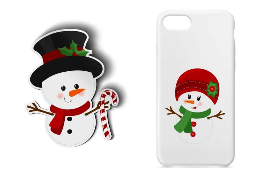 Assorted Christmas Snowmen Clipart and Vectors Set