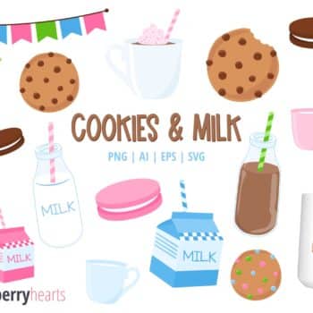 Cookies and Milk Clipart