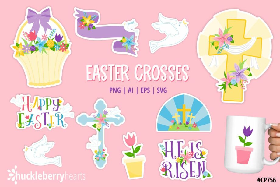 Easter Crosses Clipart