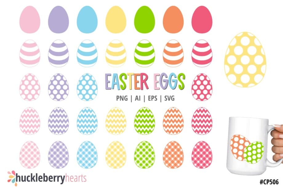 Easter egg clipart and vectors