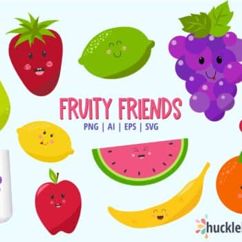 Fruity Friends Clipart