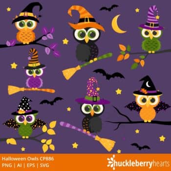 Halloween Owls Clipart