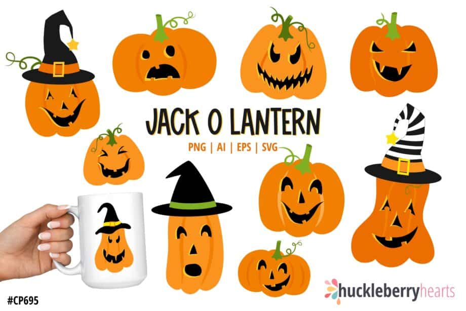 Assorted Halloween Pumpkin Clipart