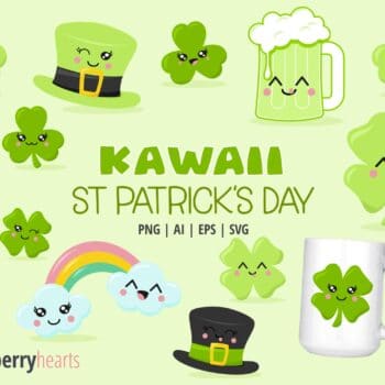 Set of St Patricks Day themed clipart