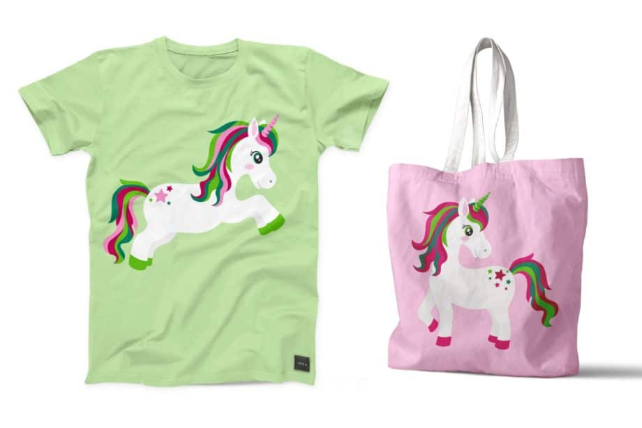 Magical Christmas Unicorns Clipart