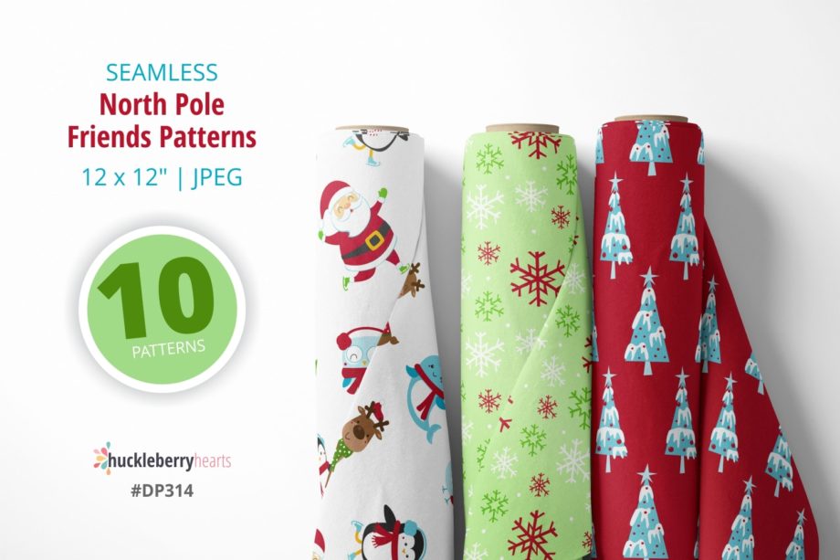 Assorted North Pole Themed Digital Patterns