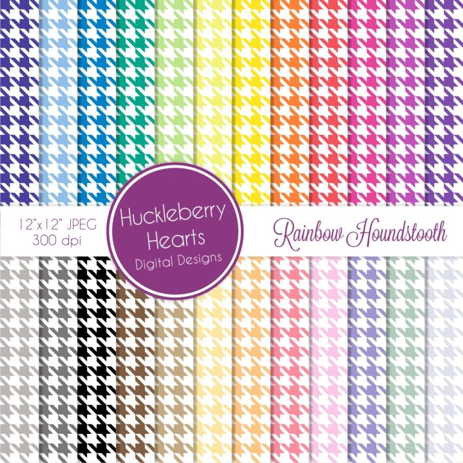 Assorted Seamless Houndstooth Patterns