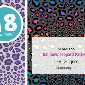 Rainbow Leopard Print Paper