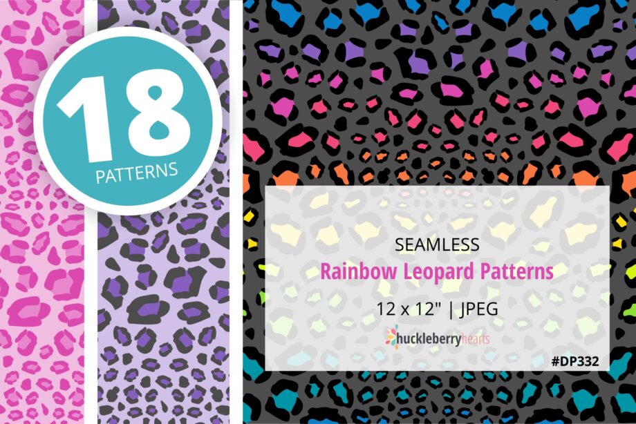 Rainbow Leopard Print Paper