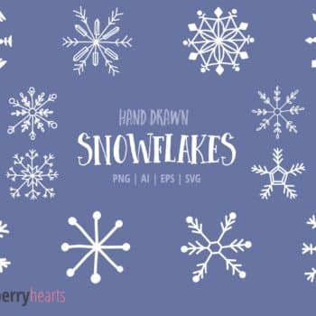 Hand Drawn Snowflake Clipart