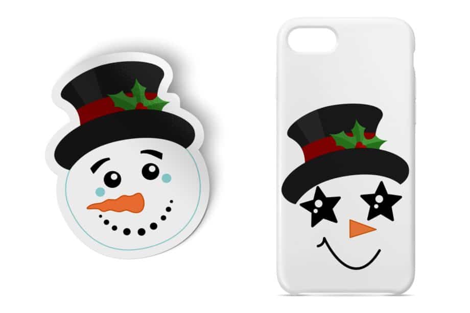 Snowman Faces Clipart