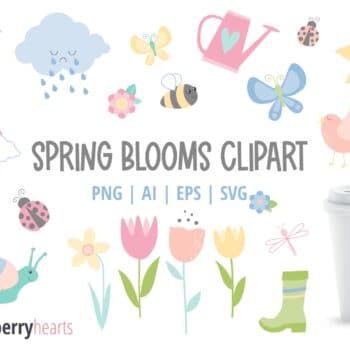 Flowers, Birds, Butterflies, Cloud, Boot, Sunshine, Bee, Snail clipart