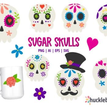 Sugar Skulls Clipart