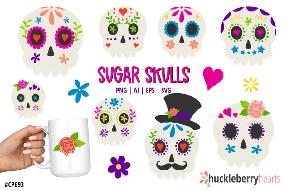 Sugar Skulls Clipart