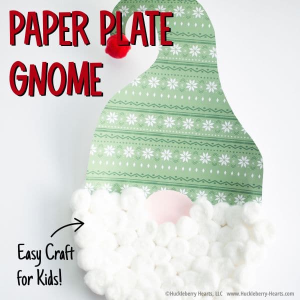 How to make a paper plate gnome craft for kids