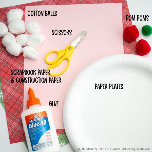 Paper plate gnome craft supplies