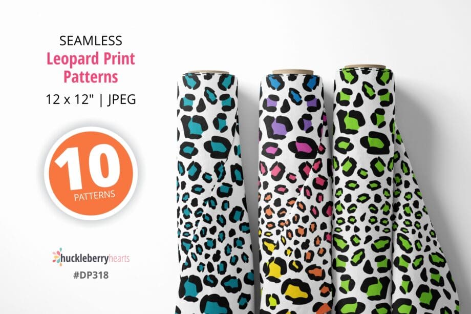 Assorted Seamless Leopard Print Digital Patterns