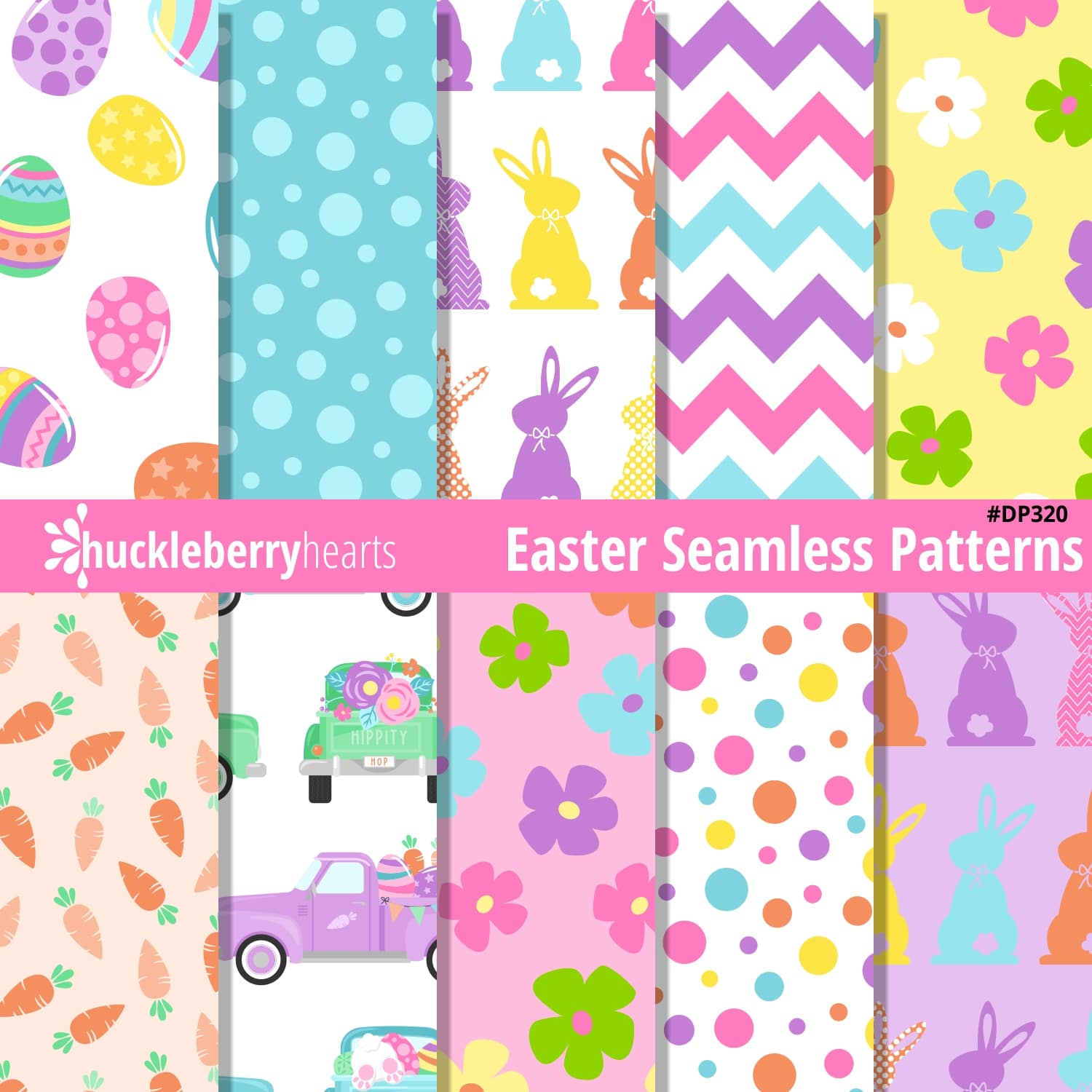 Assorted Seamless Easter themed digital papers