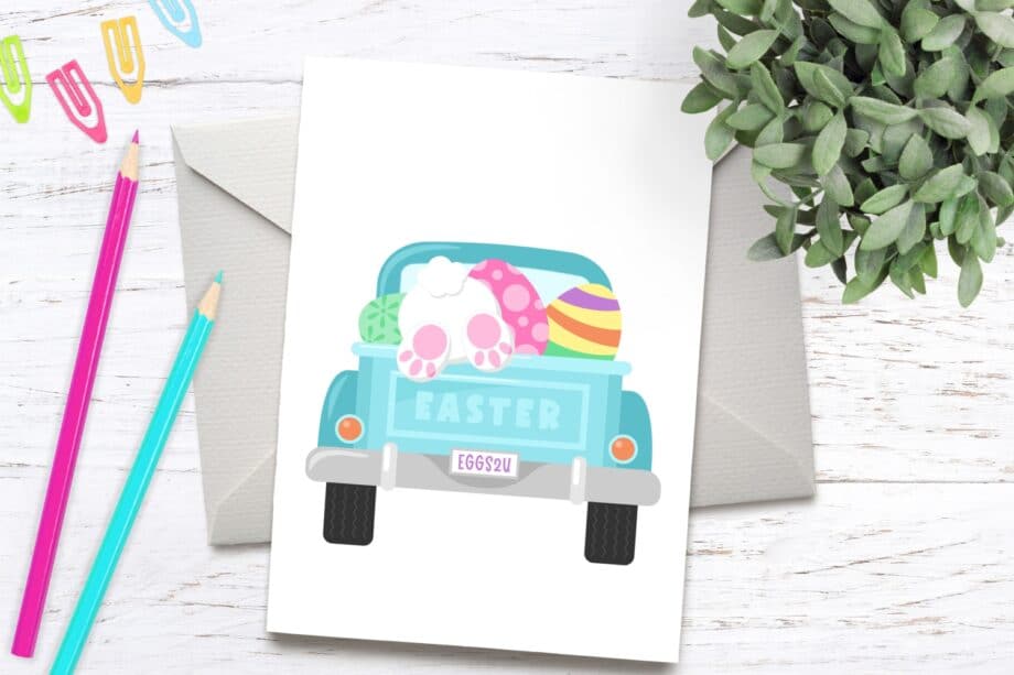 Assorted Easter Themed Truck Clipart and Vector Set