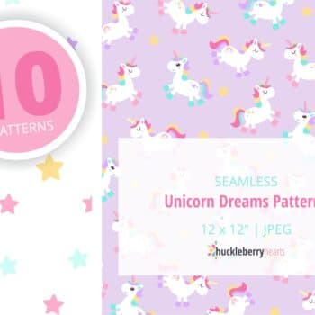 Assorted Unicorn Seamless Digital Patterns