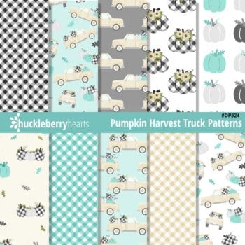 Pumpkin Harvest Truck Digital Patterns