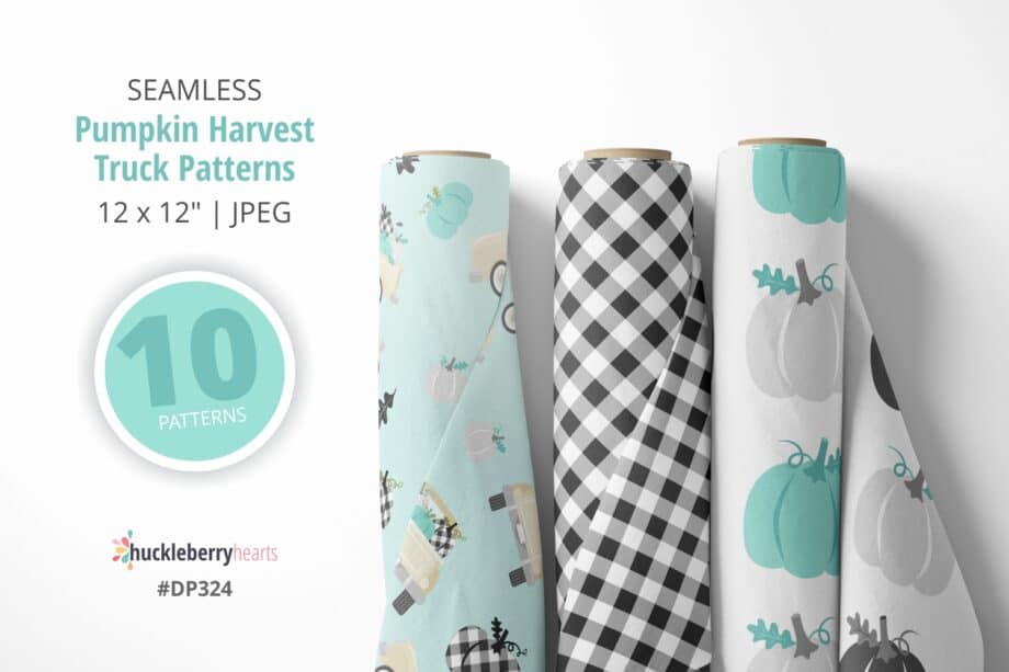 Pumpkin Harvest Truck Digital Patterns