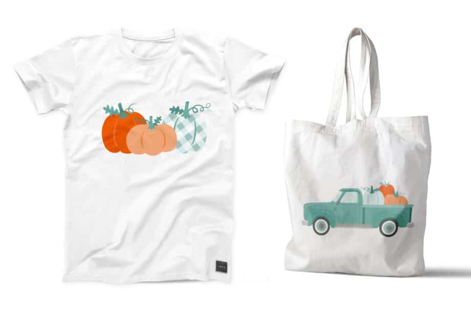 Vintage Pumpkin Truck Clipart