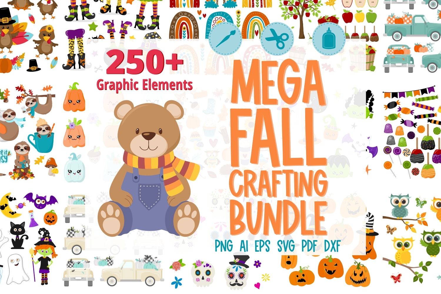 Fall themed clipart bundle