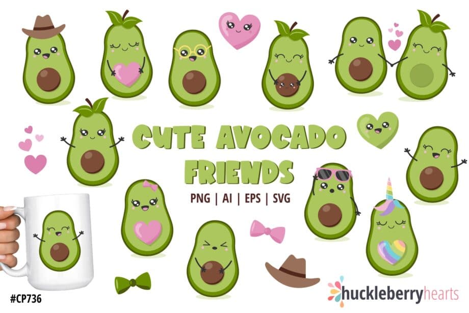 Cute Avocado Friends