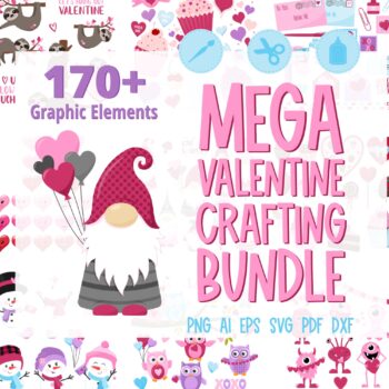 Assorted Valentine Cliparts Bundle