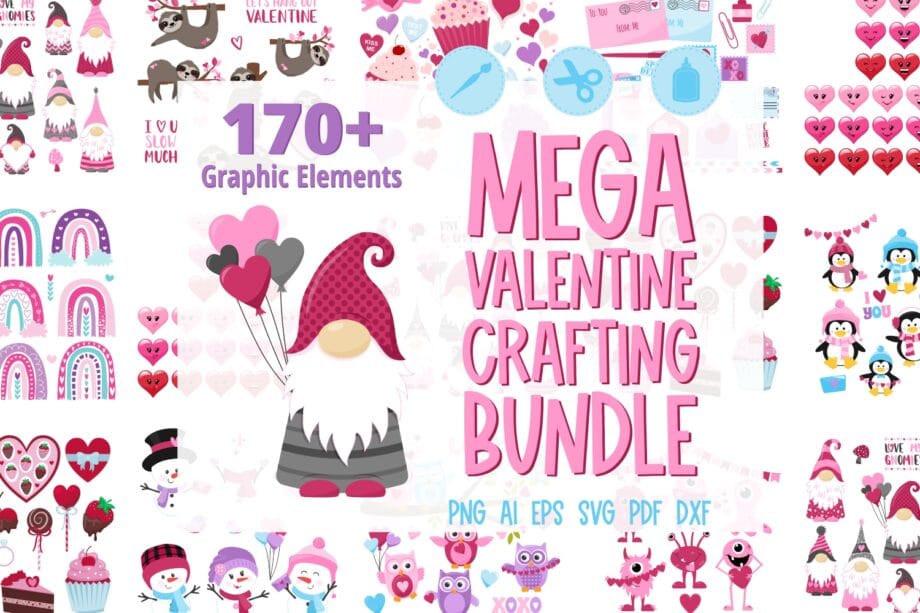 Assorted Valentine Cliparts Bundle