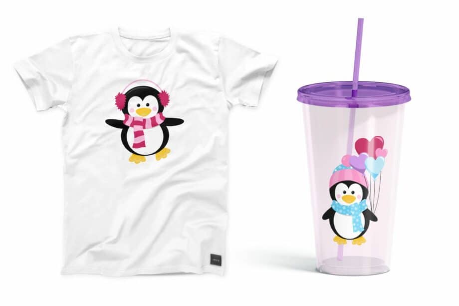 Valentine Penguins Clipart