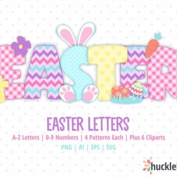 Assorted Easter Letters Clipart and Vectors