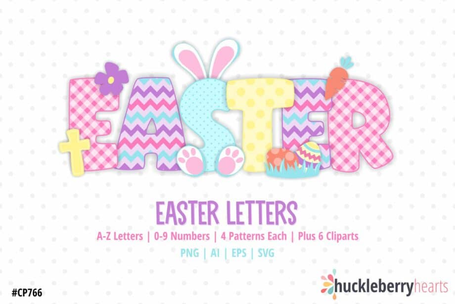 Assorted Easter Letters Clipart and Vectors