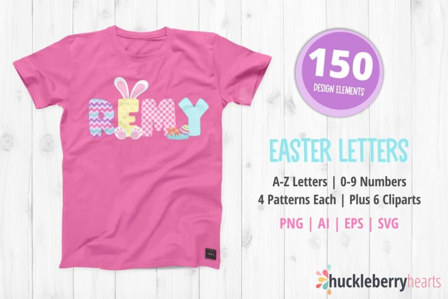 Easter Letters Clipart | Easter SVG Letter Set