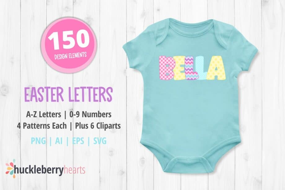Easter Letters Clipart | Easter SVG Letter Set