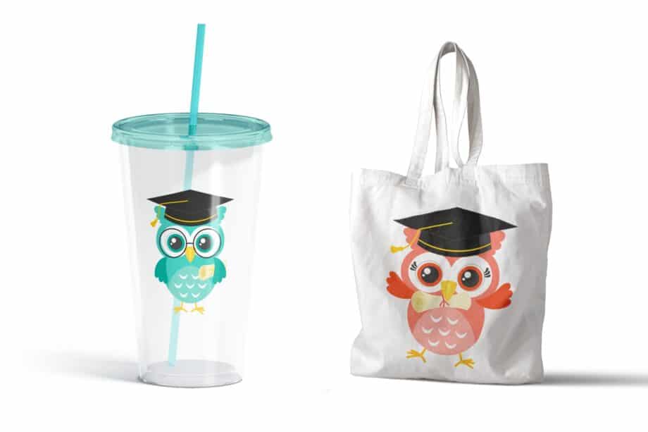 graduation owl svg set