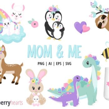 Assorted Mom and Me Clipart and Vectors