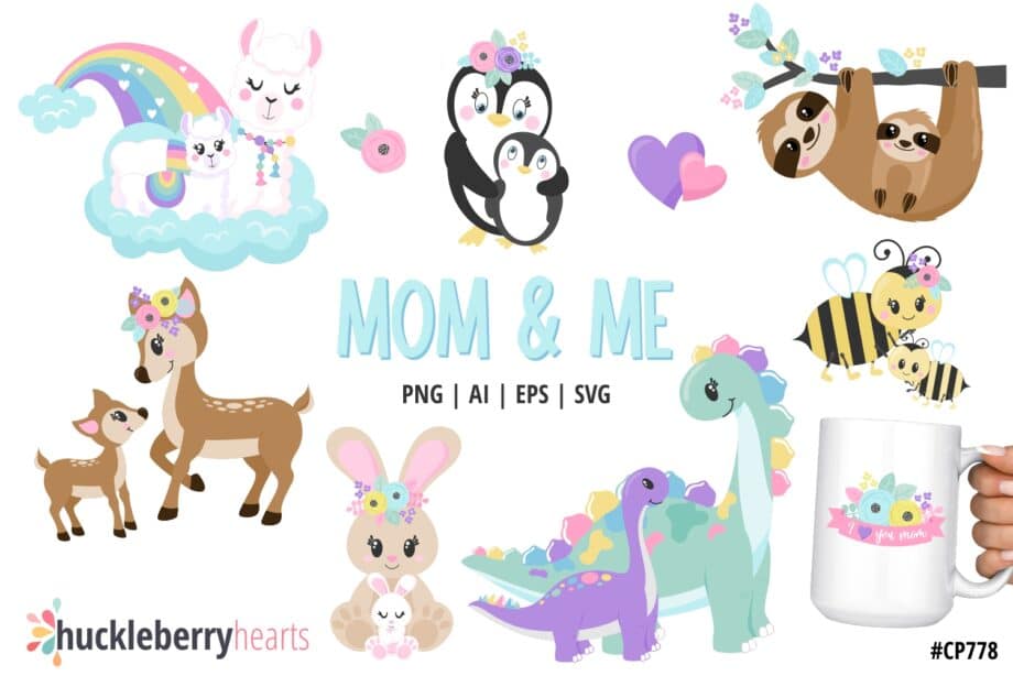Mom and Me Clipart