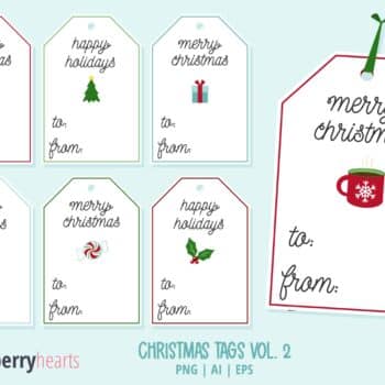 Christmas Gift Tags | Print and Cut Holiday Tags