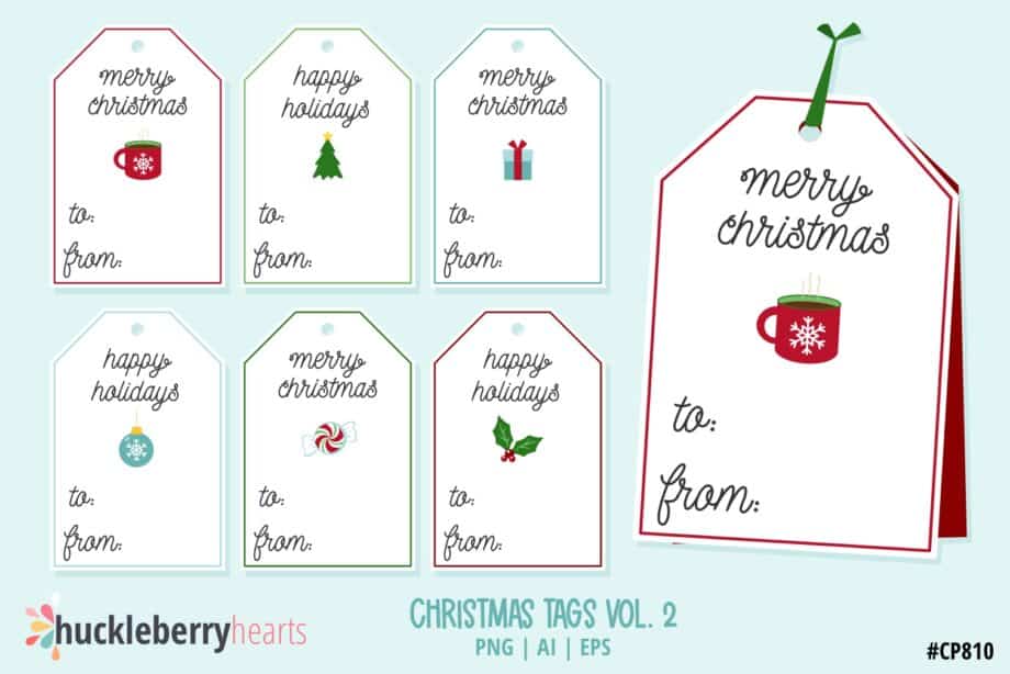 Christmas Gift Tags | Print and Cut Holiday Tags