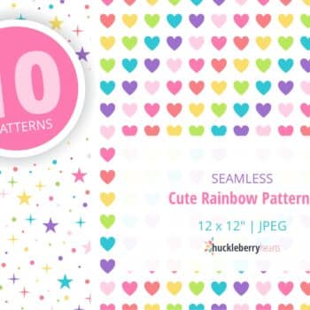 Assorted Rainbow Colored Seamless Patterns