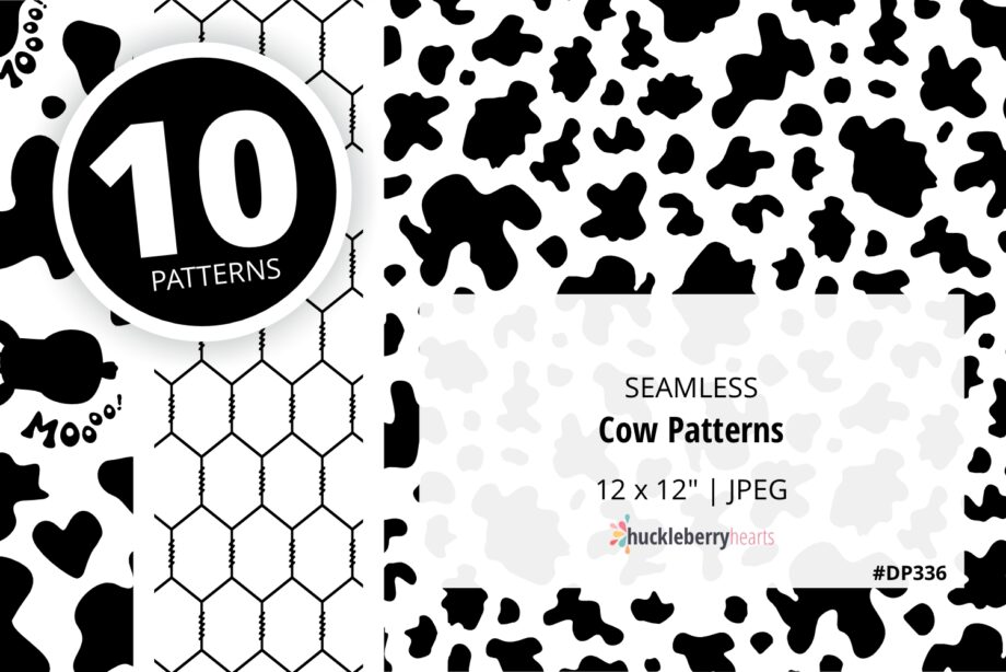 Assorted Seamless Cow Pattern Images