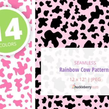 Assorted Rainbow Cow Prints