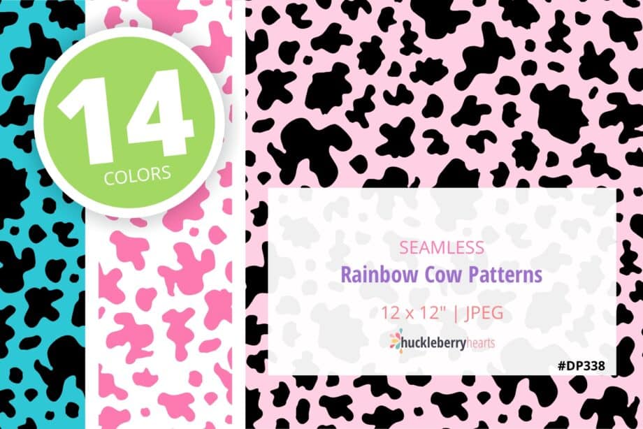 Assorted Rainbow Cow Prints